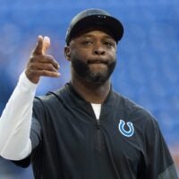 Colts WR coach and legendary former WR Reggie Wayne