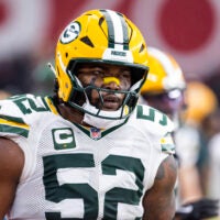 Oct 19, 2025; Glendale, Arizona, USA; Green Bay Packers defensive lineman Rashan Gary (52) against the Arizona Cardinals at State Farm Stadium.