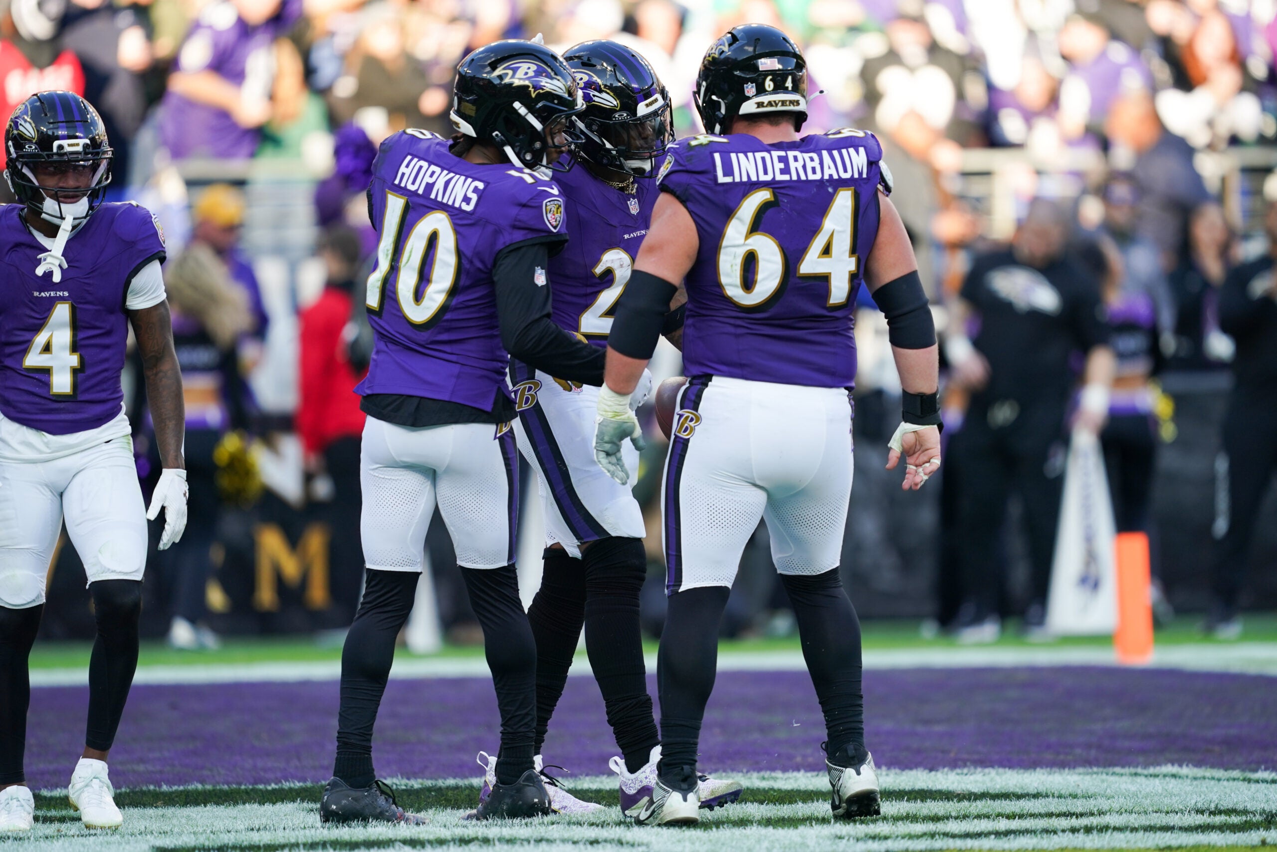 Baltimore Ravens center Tyler Linderbaum signing with the Raiders guard Jackson Powers-Johnson free agency no trade