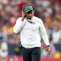 Oct 19, 2025; Glendale, Arizona, USA; Green Bay Packers defensive line coach DeMarcus Covington against the Arizona Cardinals at State Farm Stadium.