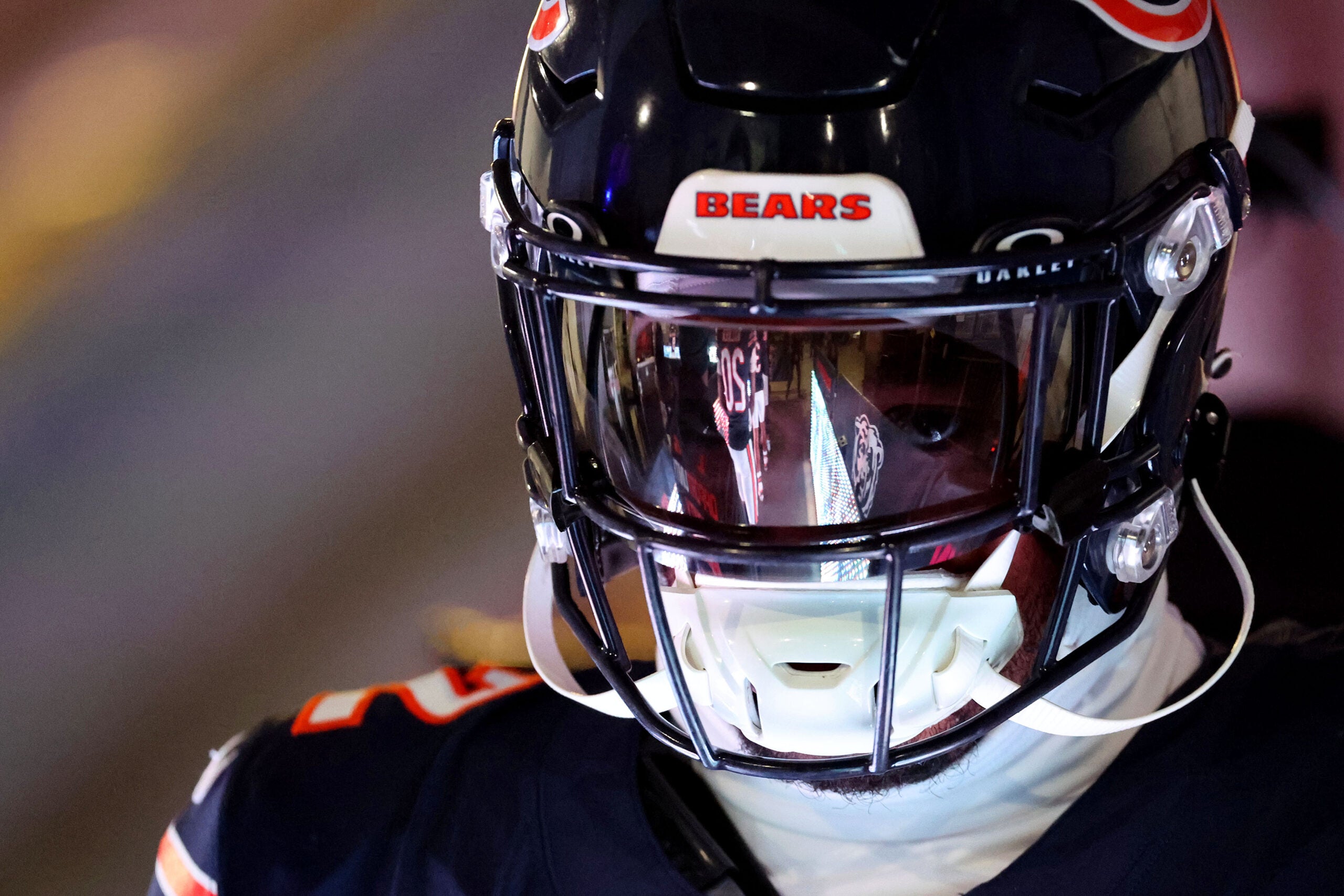 Dec 20, 2025; Chicago, Illinois, USA; Chicago Bears wide receiver DJ Moore (2) takes the field before the game against the Green Bay Packers at Soldier Field.