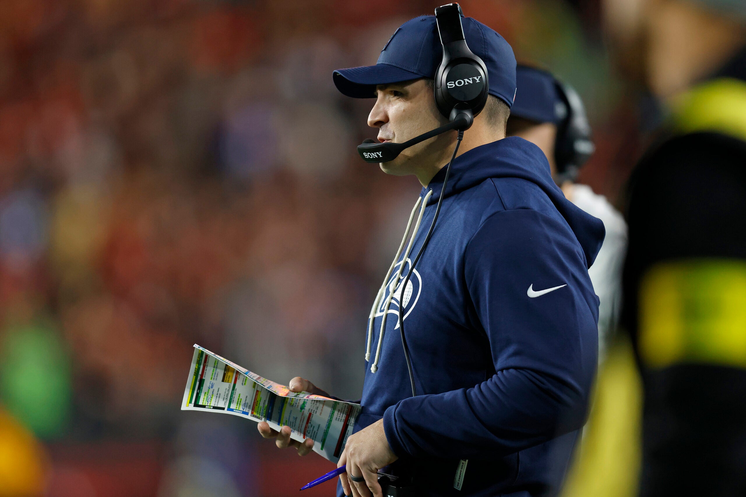 Jan 3, 2026; Santa Clara, California, USA; Seattle Seahawks head coach Mike MacDonald during the second half at Levi's Stadium.