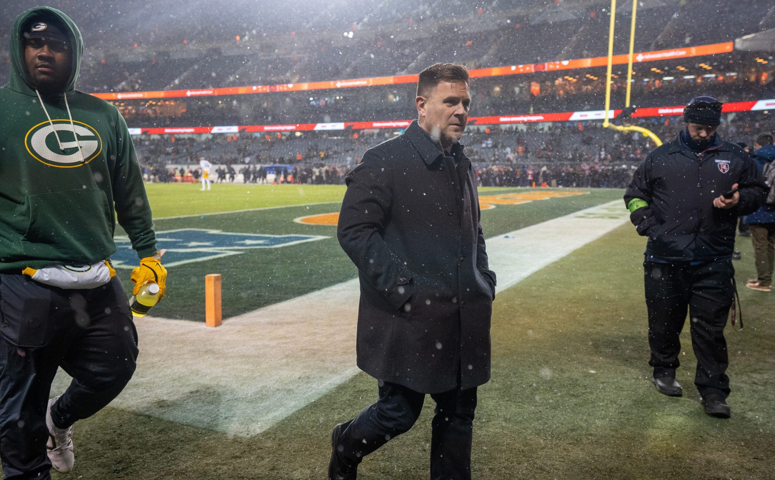 Green Bay Packers general manager Brian Gutekunst is shown before their wild card playoff game against the Chicago Bears Saturday, January 10, 2026 at Soldier Field in Chicago, Illinois.