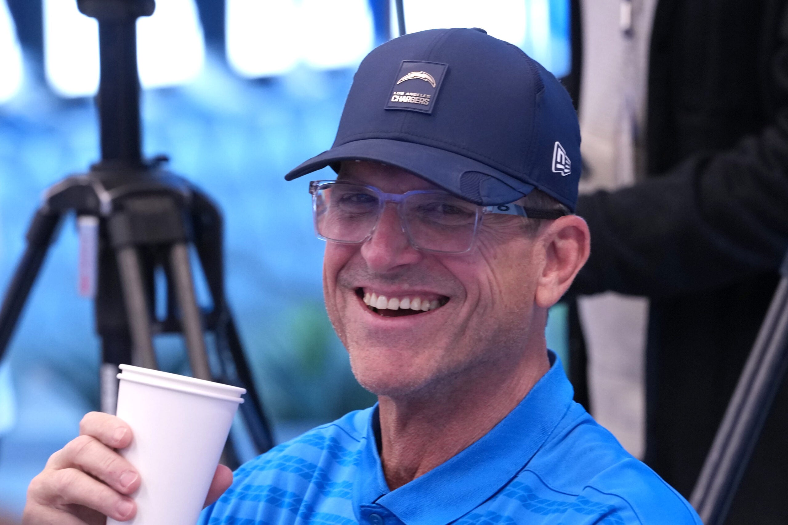 Chargers head coach Jim Harbaugh