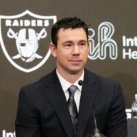 Las Vegas Raiders head coach Klint Kubiak release quarterback Geno Smith