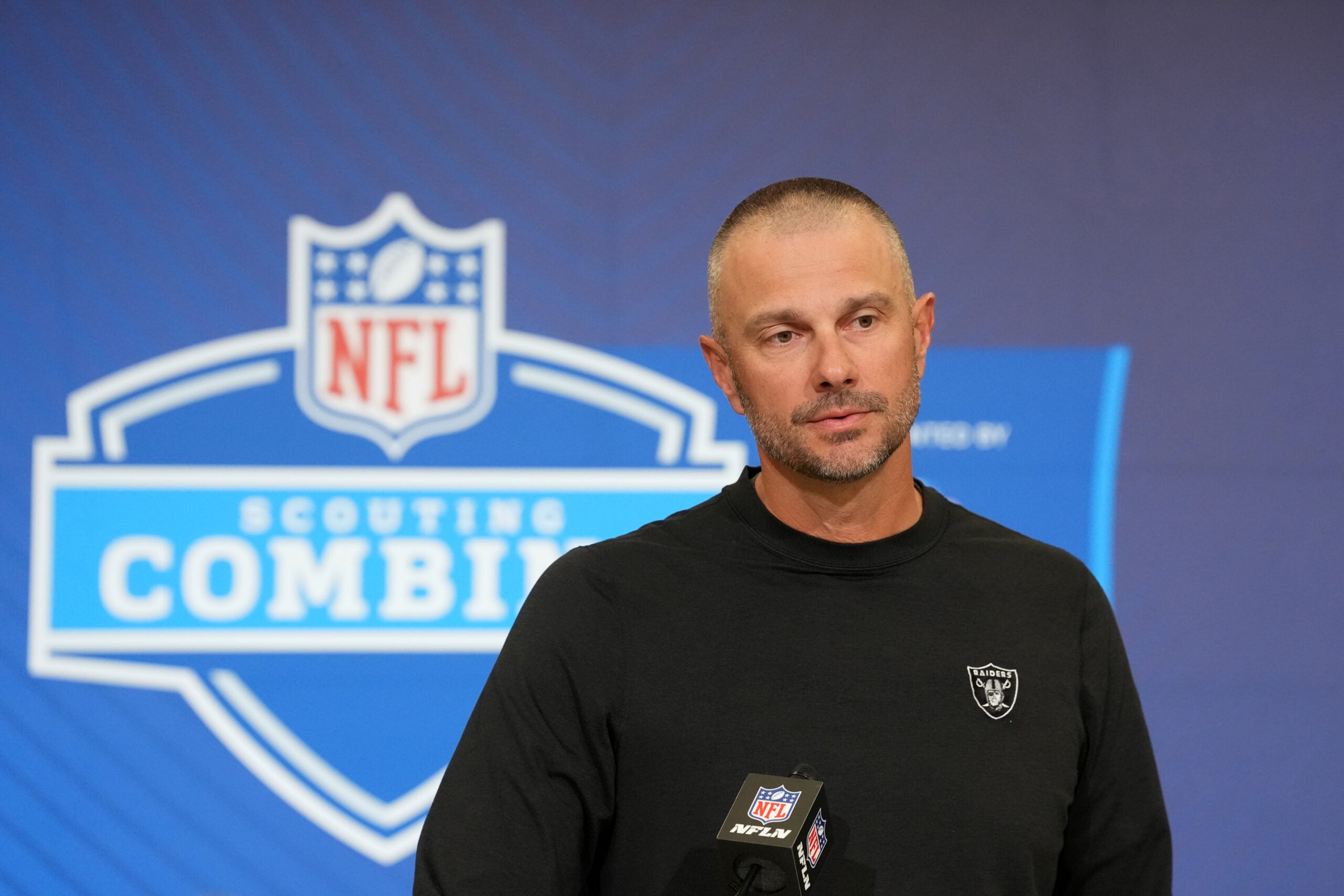 Las Vegas Raiders general manager John Spytek pre-draft visit kicker Luke Drzewiecki