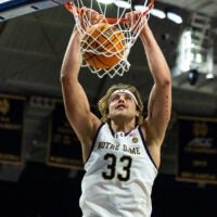 Notre Dame power forward Carson Towt