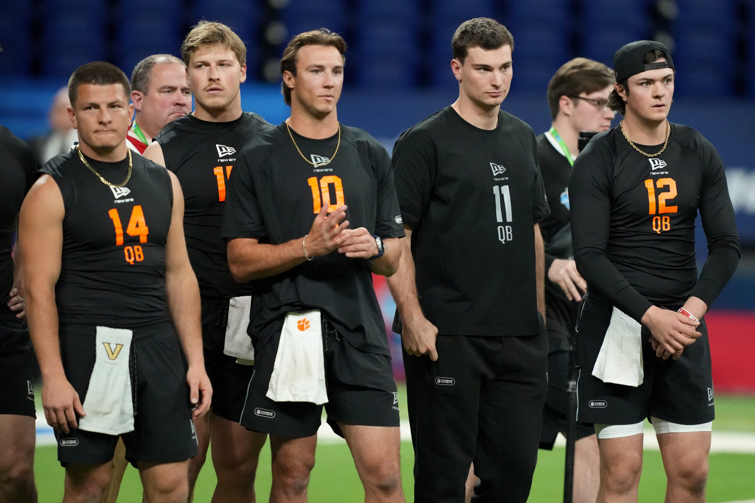 Las Vegas Raiders Indiana quarterback Fernando Mendoza NFL Combine coaching staff no QB Coach