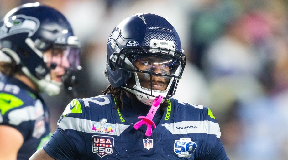 Feb 8, 2026; Santa Clara, CA, USA; Seattle Seahawks wide receiver Rashid Shaheed (22) against the New England Patriots during Super Bowl LX at Levi's Stadium.