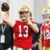 Quarterback CJ Carr (13) during a Notre Dame football practice at Irish Athletic Center on Friday, March 20, 2026, in South Bend.