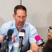 Mar 30, 2026; Phoenix, AZ, USA; Dallas Cowboys head coach Brian Schottenheimer during the 2026 NFL Annual League Meeting at the Arizona Biltmore.