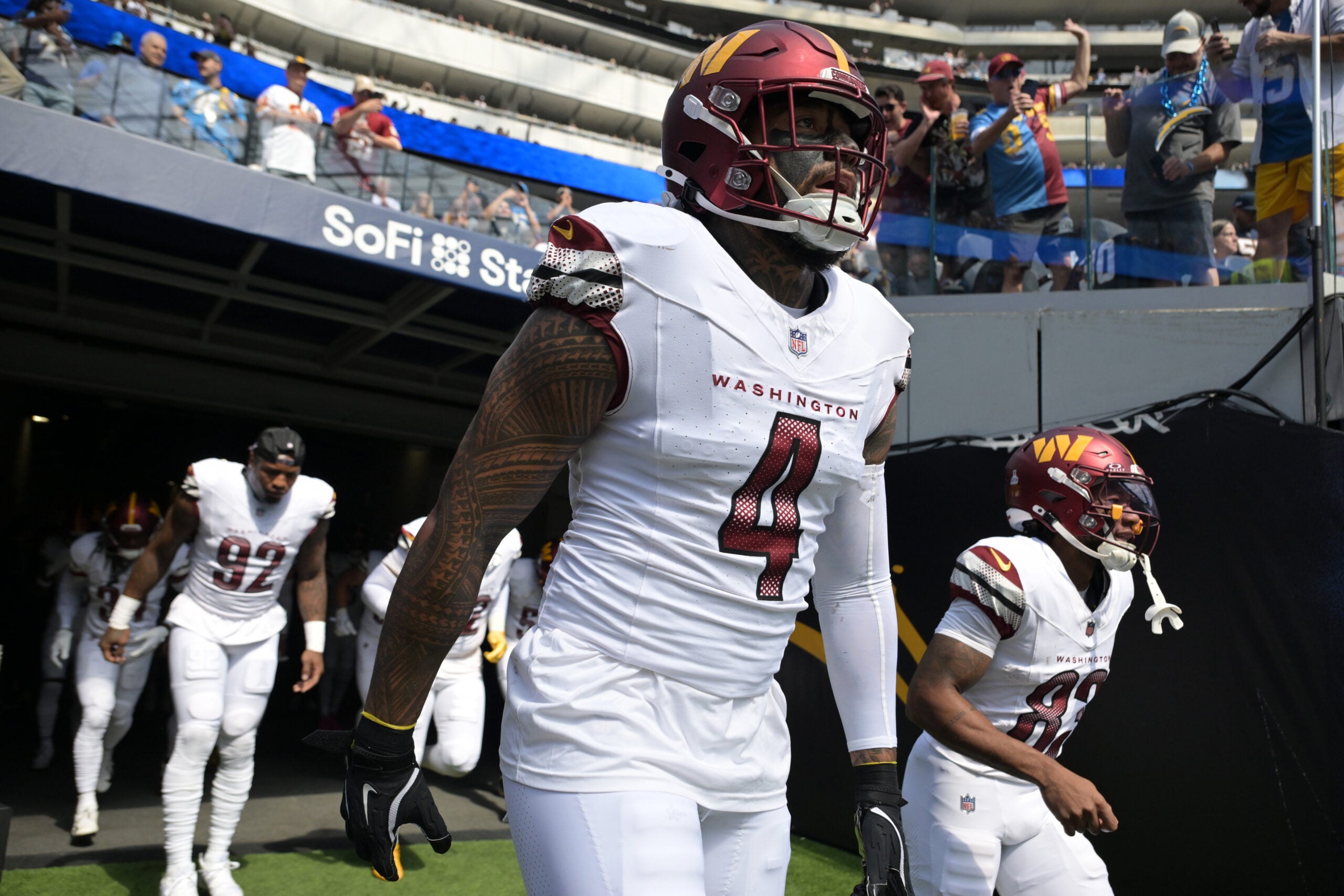 Frankie Luvu is a trade candidate for the Commanders after they took Sonny Styles in the draft.