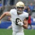 Nov 15, 2025; Pittsburgh, Pennsylvania, USA; Notre Dame Fighting Irish tight end Eli Raridon (9) runs after a catch against the Pittsburgh Panthers during the fourth quarter at Acrisure Stadium.
