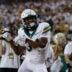 Nov 15, 2025; Waco, Texas, USA; Baylor Bears wide receiver Josh Cameron (34) reacts after scoring a touchdown against the Utah Utes during the first half at McLane Stadium.