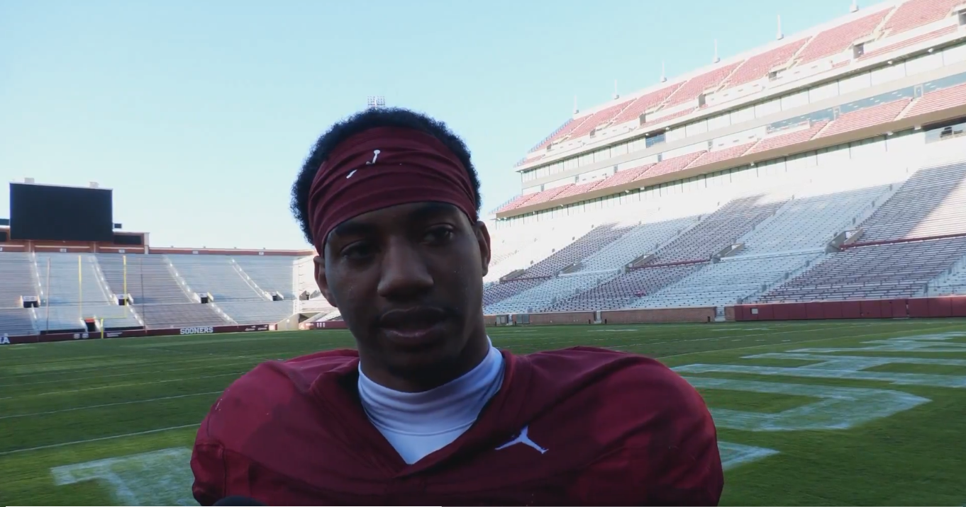 Oklahoma Sooners wide receiver Mackenzie Alleyne at spring football practice