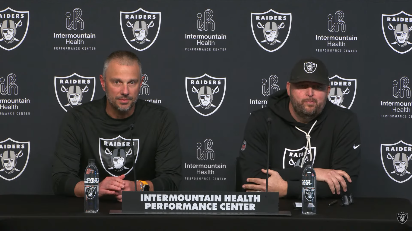 Las Vegas Raiders general manager John Spytek and assistant GM Brian Stark 2026 NFL Draft