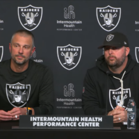 Las Vegas Raiders general manager John Spytek assistant GM Brian Stark 2026 NFL Draft wide receiver