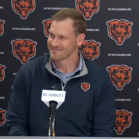 Chicago Bears head coach Ben Johnson speaks with the media following the 2026 NFL Draft.