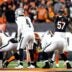 Cincinnati Bengals linebacker Germaine Pratt (57) calls out to teammates before a play in the second half the AFC wild card game on Saturday, Jan. 15, 2022, at Paul Brown Stadium in Cincinnati. Cincinnati Bengals defeated Las Vegas Raiders 26-19.