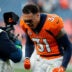 Oct 29, 2023; Denver, Colorado, USA; Denver Broncos safety Justin Simmons (31) reacts after the game against the Kansas City Chiefs at Empower Field at Mile High.
