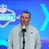 Feb 27, 2024; Indianapolis, IN, USA; Buffalo Bills general manager Brandon Beane speaks during a press conference during the NFL Scouting Combine at Indiana Convention Center.