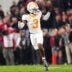 Tennessee defensive back Jermod McCoy (3) celebrates after making a play during a college football game between Tennessee and Georgia at Sanford Stadium in Athens, Ga., on Saturday, November 16, 2024.
