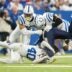 Colts LB Jaylon Carlies, CB Jayon Jones and former safety Nick Cross combine for a tackle