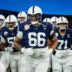 Dec 31, 2024; Glendale, AZ, USA; Penn State Nittany Lions offensive lineman Drew Shelton (66) against the Boise State Broncos during the Fiesta Bowl at State Farm Stadium.