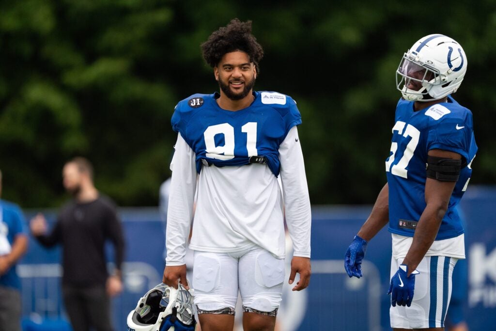 Colts Jaylahn Tuimoloau and others in the edge room have a shot to compete to be the second starter with Laiatu Latu