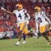 Louisiana State University cornerback Mansoor Delane (4) reacts during the third quarter at Memorial Stadium in Clemson, S.C. Saturday, August 30, 2025.