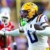 Receiver Zavion Thomas 0, LSU Tigers take on the Louisiana Tech. Sept 6, 2025; Baton Rouge, Louisiana, USA; at Tiger Stadium.