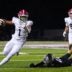 Brophy wide receiver Devin Fitzgerald (1) breaks a Hamilton tackle for a first down during a game at Hamilton High School in Chandler, on Sept. 19, 2025.
