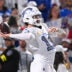 Oct 5, 2025; Orchard Park, New York, USA; Buffalo Bills quarterback Josh Allen (17) practices before the game at Highmark Stadium.