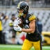 Oct 12, 2025; Pittsburgh, Pennsylvania, USA; Pittsburgh Steelers wide receiver Roman Wilson (10) warms up before the game at Acrisure Stadium.