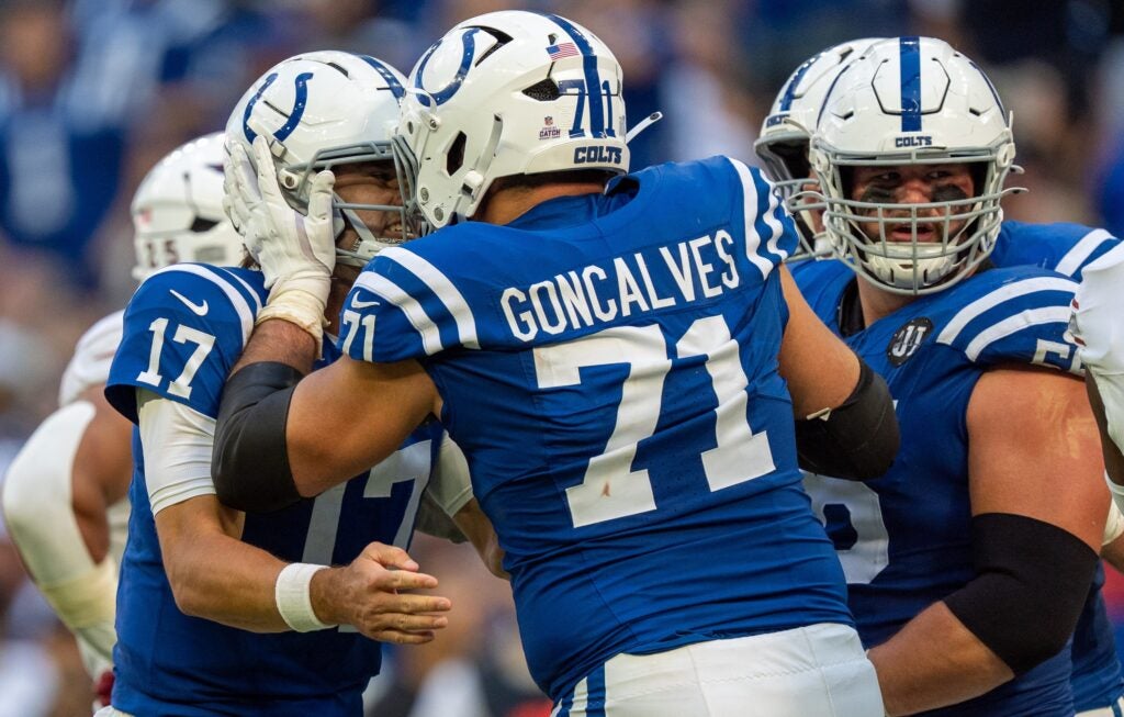 Colts guard Matt Goncalves is post draft loser with a competition brewing for the starting right guard position