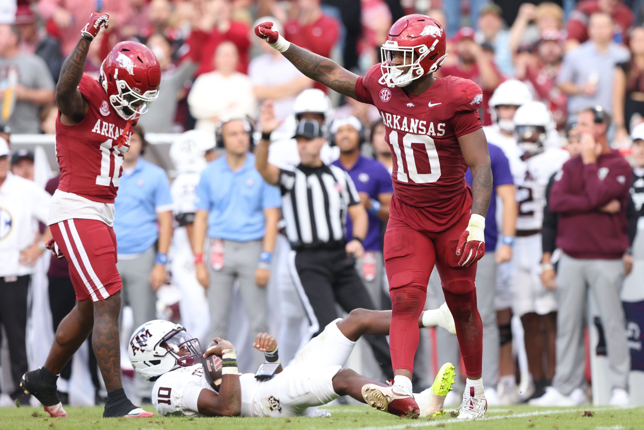 Arkansas Razorbacks linebacker Xavian Sorey Jr. UDFA Las Vegas Raiders