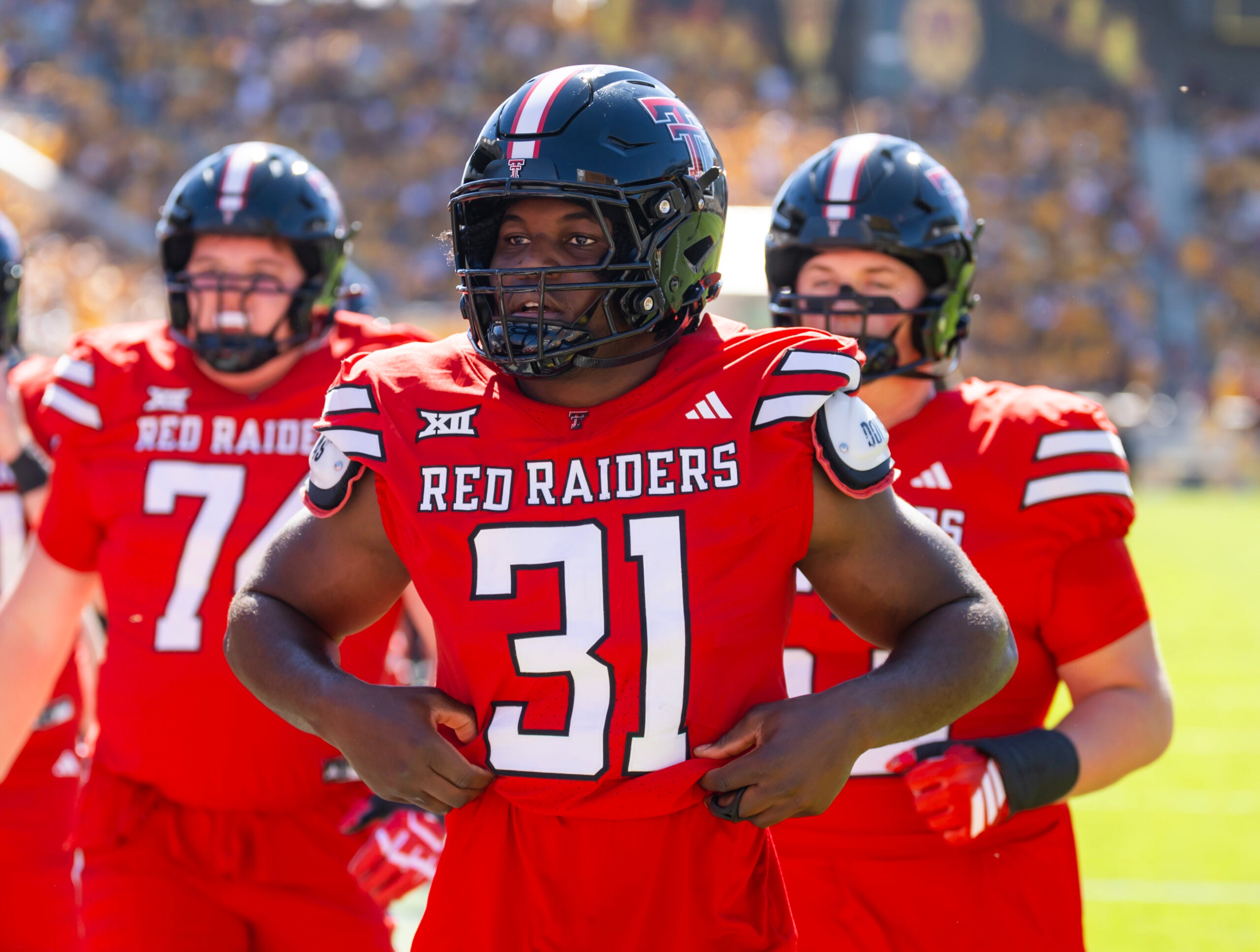 Oct 18, 2025; Tempe, Arizona, USA; Texas Tech Red Raiders linebacker David Bailey (31) against the Arizona State Sun Devils at Mountain America Stadium.
