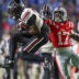 Nov 1, 2025; Oxford, Mississippi, USA; South Carolina Gamecocks defensive back Jalon Kilgore (24) intercepts a pass intended for Mississippi Rebels wide receiver Winston Watkins (17) during the second quarter at Vaught-Hemingway Stadium.