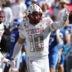 Nov 8, 2025; Lubbock, Texas, USA; Texas Tech Red Raiders defensive back Jacob Rodriguez (10) reacts after a play against the Brigham Young Cougars at Jones AT&T Stadium.