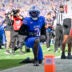 Nov 22, 2025; Dallas, Texas, USA; SMU Mustangs wide receiver Jordan Hudson (2) celebrates after he scores a touchdown against the Louisville Cardinals during the first half at Gerald J. Ford Stadium.