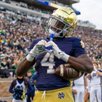 A new 2026 NFL Mock Draft sees a team trade up for Notre Dame RB Jeremiyah Love