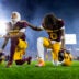 Nov 28, 2025; Tempe, Arizona, USA; Arizona State Sun Devils wide receiver Jordyn Tyson (0) with Zechariah Sample (87) against the Arizona Wildcats during the 99th Territorial Cup at Mountain America Stadium.