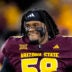 Nov 28, 2025; Tempe, Arizona, USA; Arizona State Sun Devils offensive lineman Max Iheanachor (58) against the Arizona Wildcats during the 99th Territorial Cup at Mountain America Stadium.