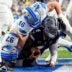 Detroit Lions linebacker Jack Campbell (46) sacks Dallas Cowboys quarterback Dak Prescott (4) during the first half at Ford Field in Detroit on Thursday, Dec. 4, 2025.