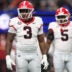Dec 6, 2025; Atlanta, GA, USA; Georgia Bulldogs linebacker CJ Allen (3) looks on during the first quarter against the Alabama Crimson Tide during the 2025 SEC Championship game at Mercedes-Benz Stadium.
