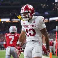 Indiana's Elijajh Sarratt is one of the best wide receiver the Colts should target during day 3 of the 2026 NFL Draft