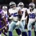 Dec 14, 2025; Arlington, Texas, USA; Dallas Cowboys defensive tackle Kenny Clark (95) celebrates after a play during the first half against the Minnesota Vikings at AT&T Stadium.