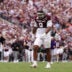 Dec 20, 2025; College Station, TX, USA; Texas A&M Aggies defensive end Cashius Howell (9) reacts during first half of the first round game of the CFP National Playoff against the Miami Hurricanes at Kyle Field.