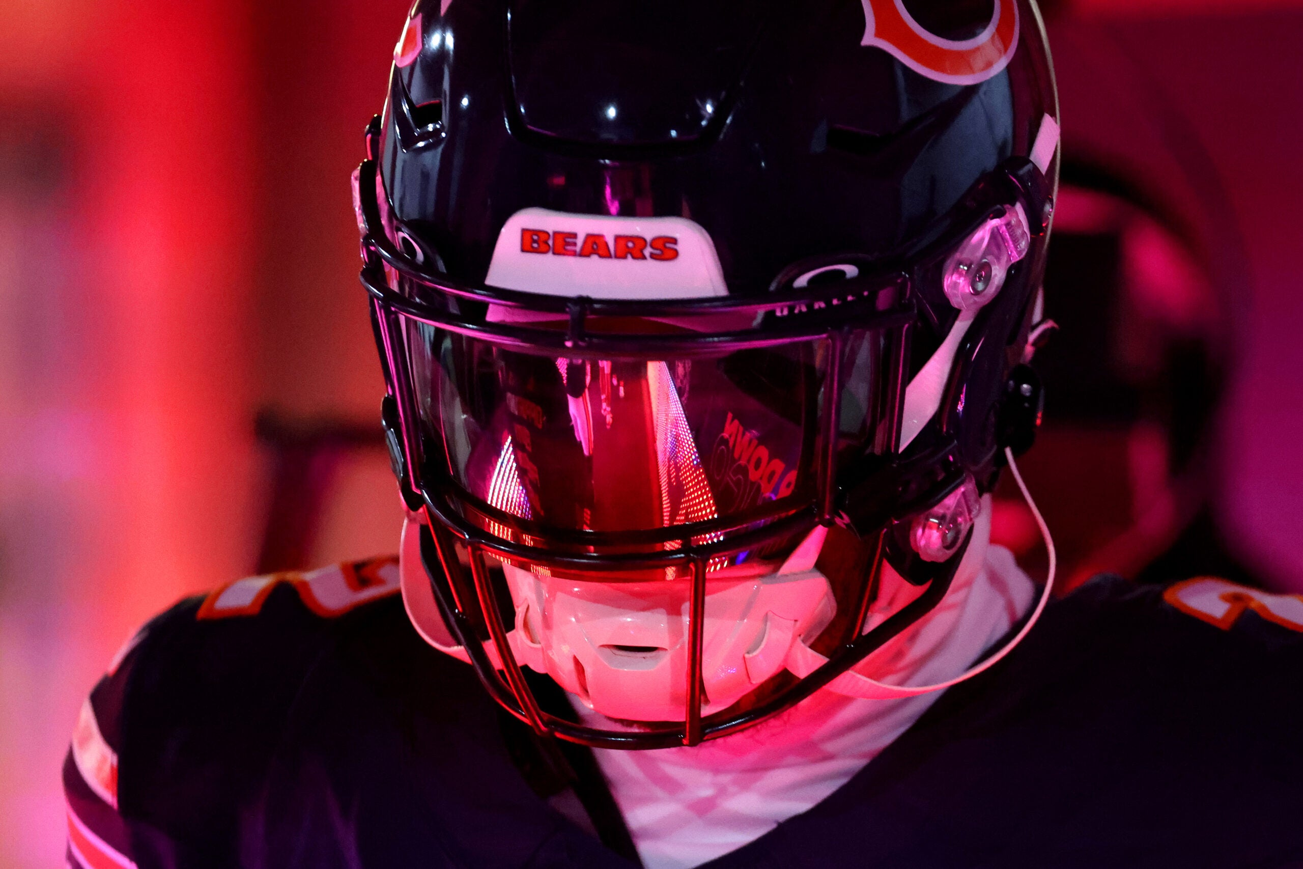 Dec 20, 2025; Chicago, Illinois, USA; Chicago Bears wide receiver DJ Moore (2) takes the field before the game against the Green Bay Packers at Soldier Field.