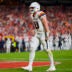 Dec 25, 2025; Kansas City, Missouri, USA; Denver Broncos quarterback Bo Nix (10) celebrates after scoring a touchdown during the second half against the Kansas City Chiefs at GEHA Field at Arrowhead Stadium.